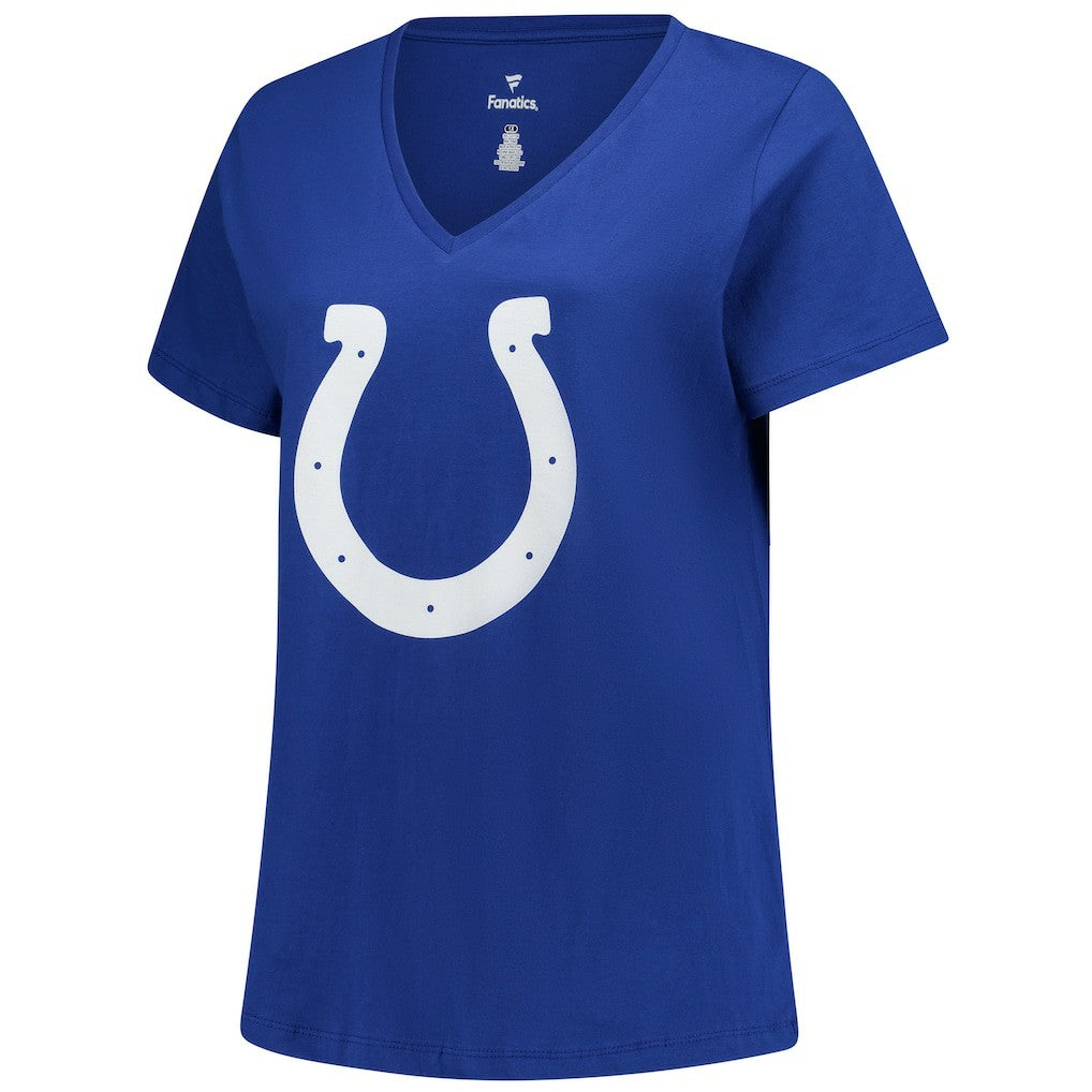 Fanatics Tyler Warren Indianapolis Colts Women's Plus Size Name & Number V-Neck T-Shirt Royal