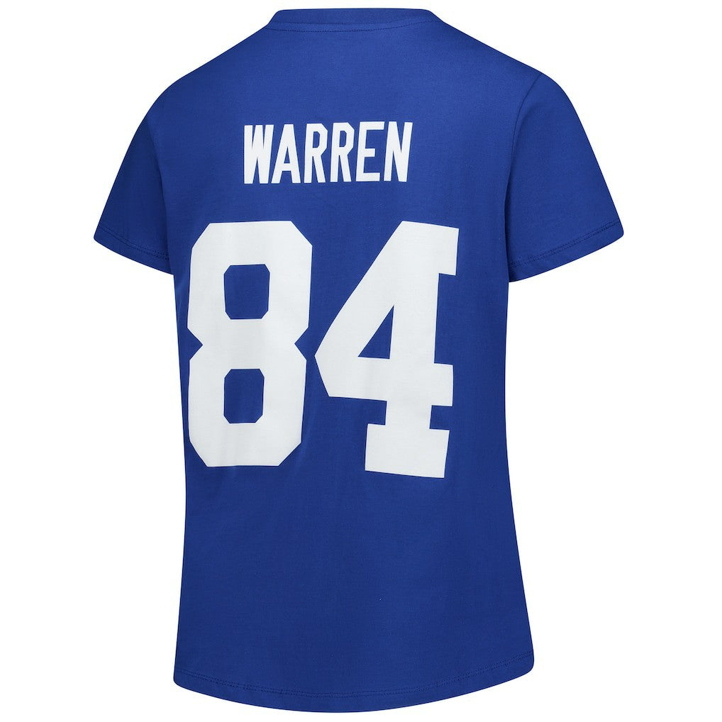 Fanatics Tyler Warren Indianapolis Colts Women's Plus Size Name & Number V-Neck T-Shirt Royal