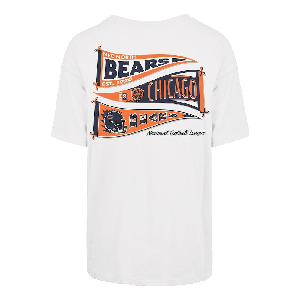 47 brand Chicago Bears '47 Women's Bow & Banner Sadie T-Shirt White