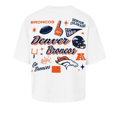 47 brand Denver Broncos '47 Women's Collage Script Reed City T-Shirt White