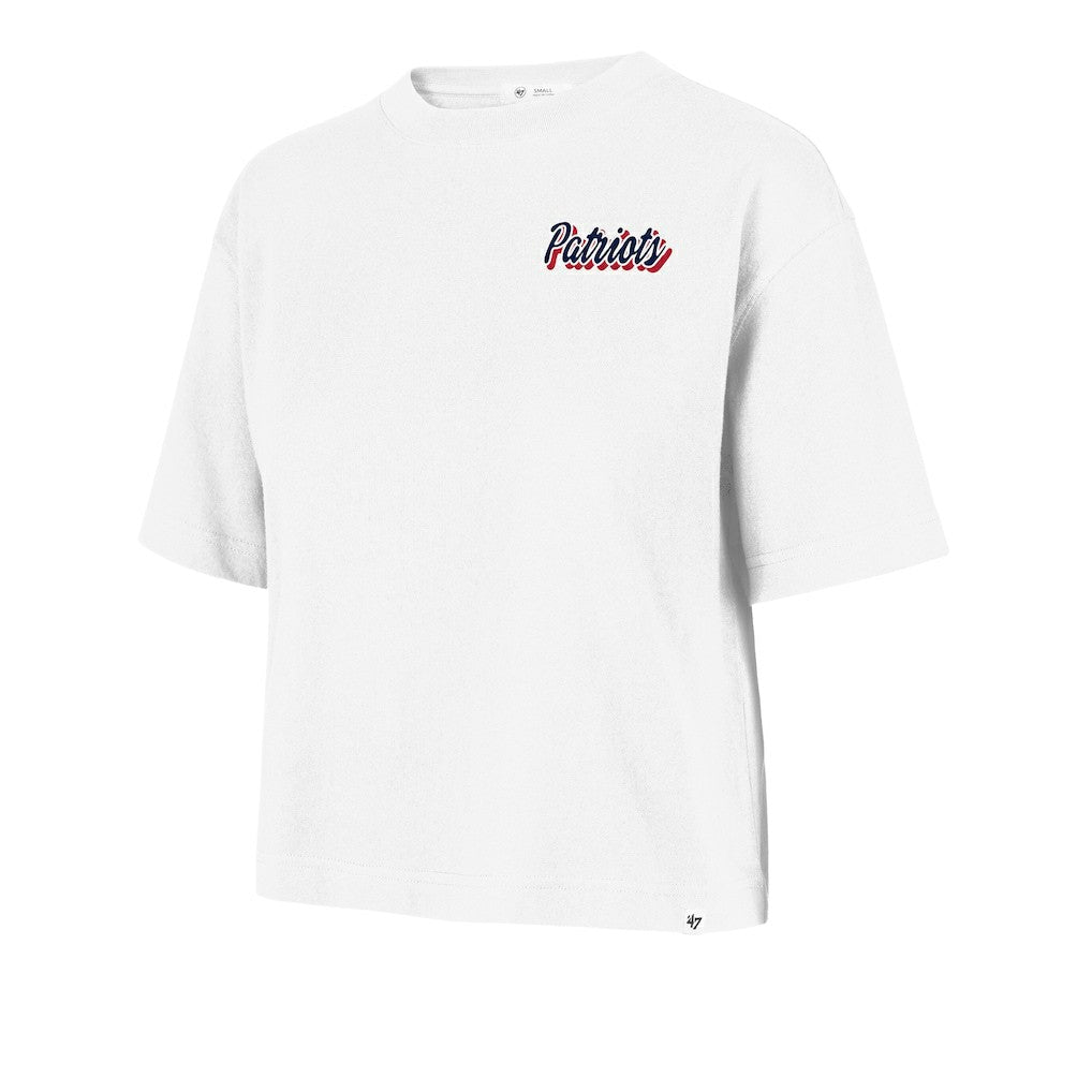 47 brand New England Patriots '47 Women's Collage Script Reed City T-Shirt White
