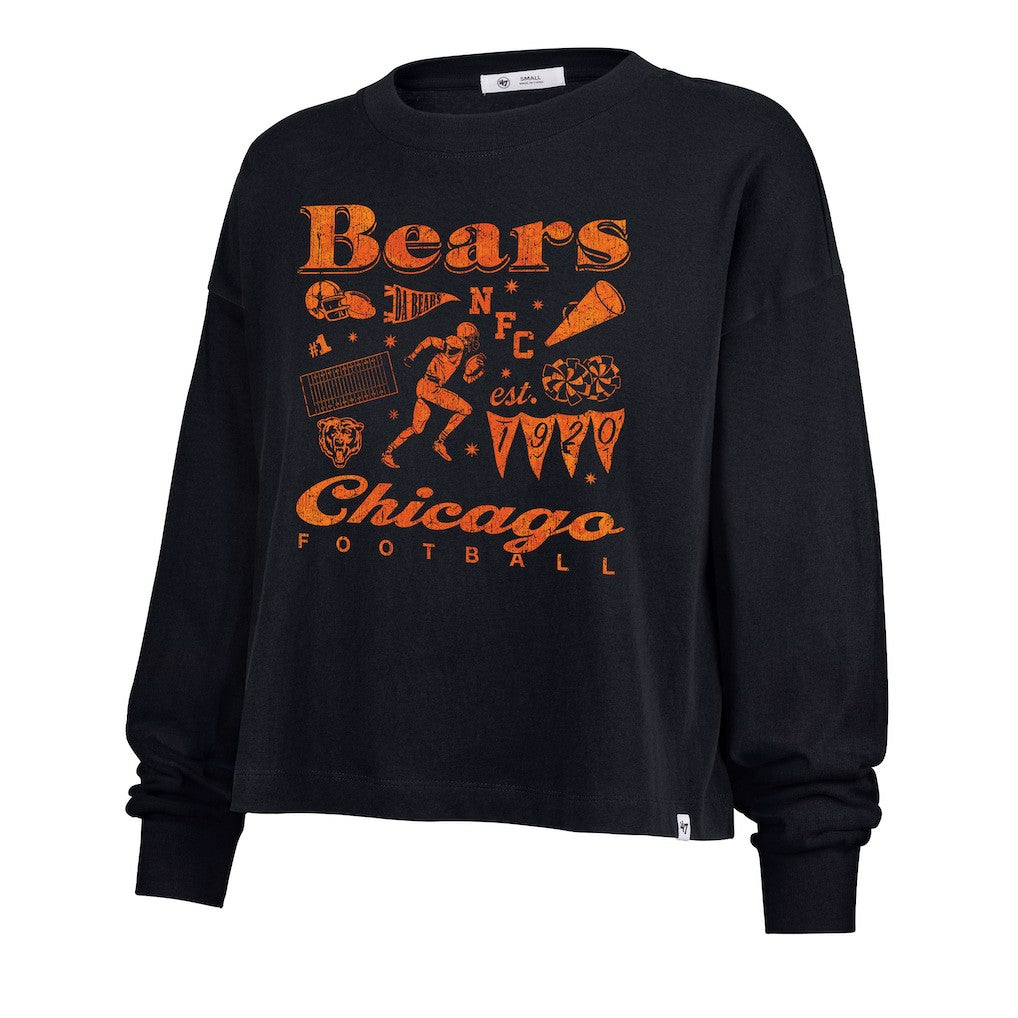 47 brand Chicago Bears '47 Women's Team Collage Sydney Long Sleeve T-Shirt Navy