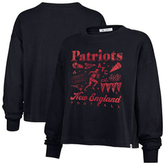 47 brand New England Patriots '47 Women's Team Collage Sydney Long Sleeve T-Shirt Navy