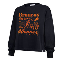 47 brand Denver Broncos '47 Women's Team Collage Sydney Long Sleeve T-Shirt Navy