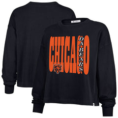 47 brand Chicago Bears '47 Women's Stacked Sydney Long Sleeve T-Shirt Navy