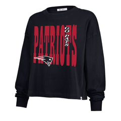 47 brand New England Patriots '47 Women's Stacked Sydney Long Sleeve T-Shirt Navy