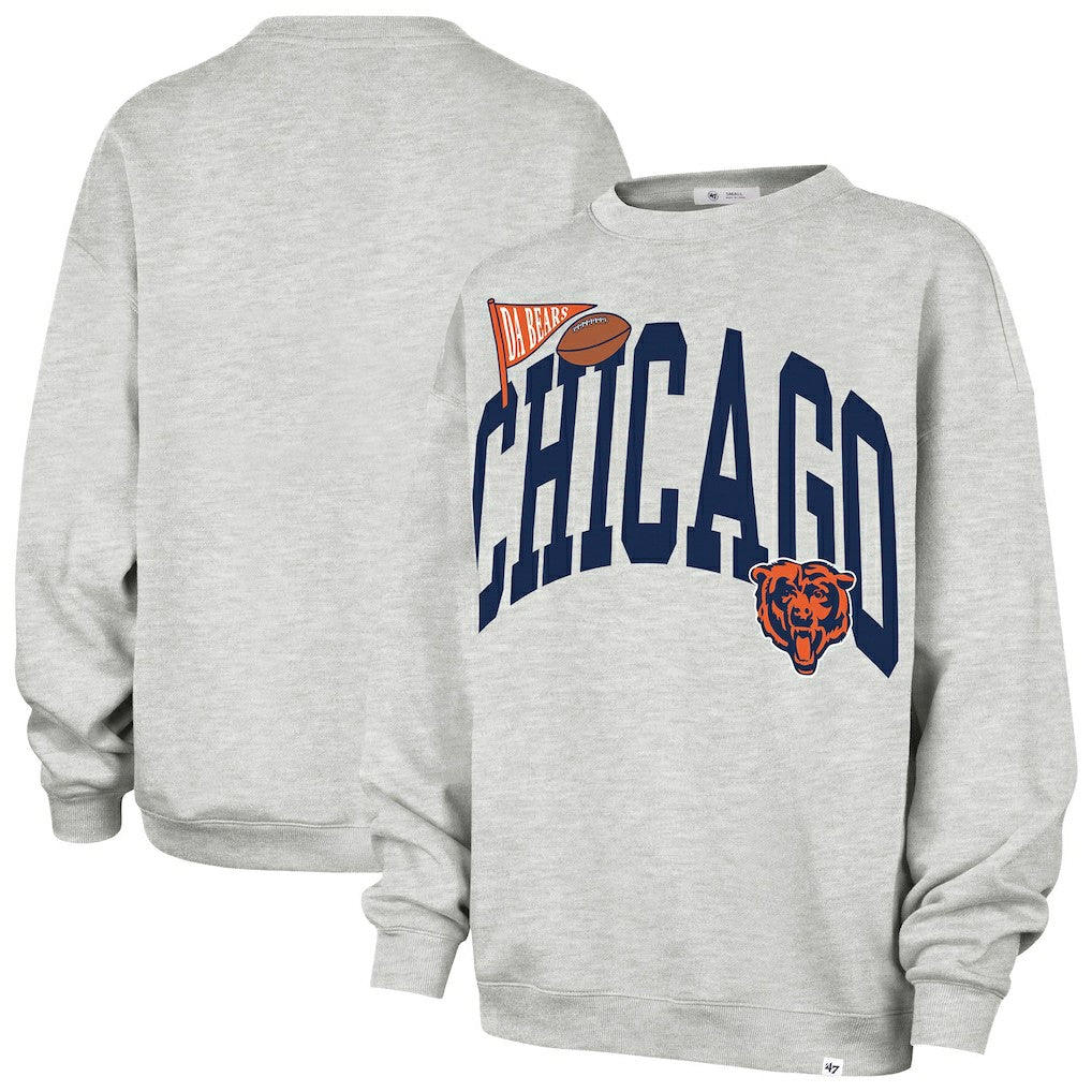 47 brand Chicago Bears '47 Women's Arched Icon Oversized Sweatshirt Gray