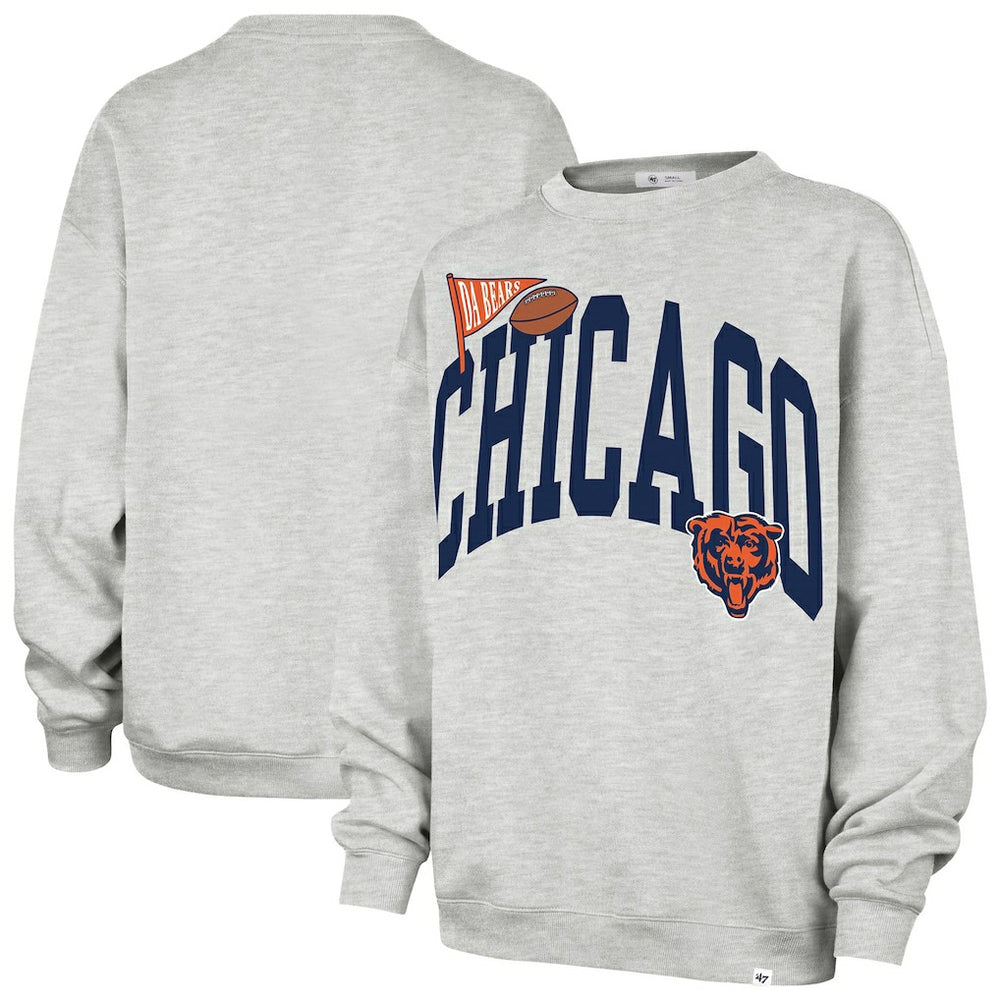 47 brand Chicago Bears '47 Women's Arched Icon Oversized Sweatshirt Gray