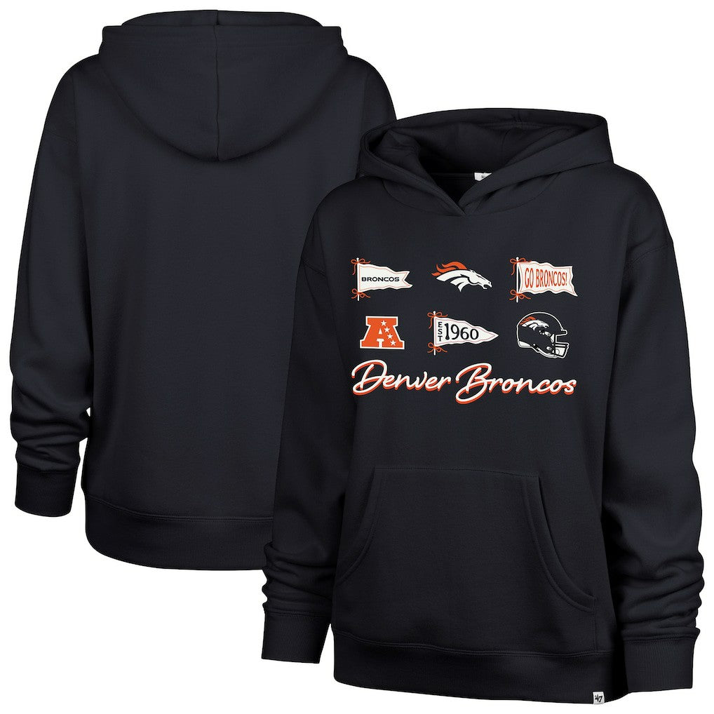 47 brand Denver Broncos '47 Women's Bow & Banners Naomi Hoodie Navy