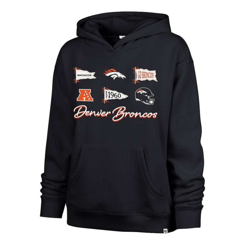 47 brand Denver Broncos '47 Women's Bow & Banners Naomi Hoodie Navy