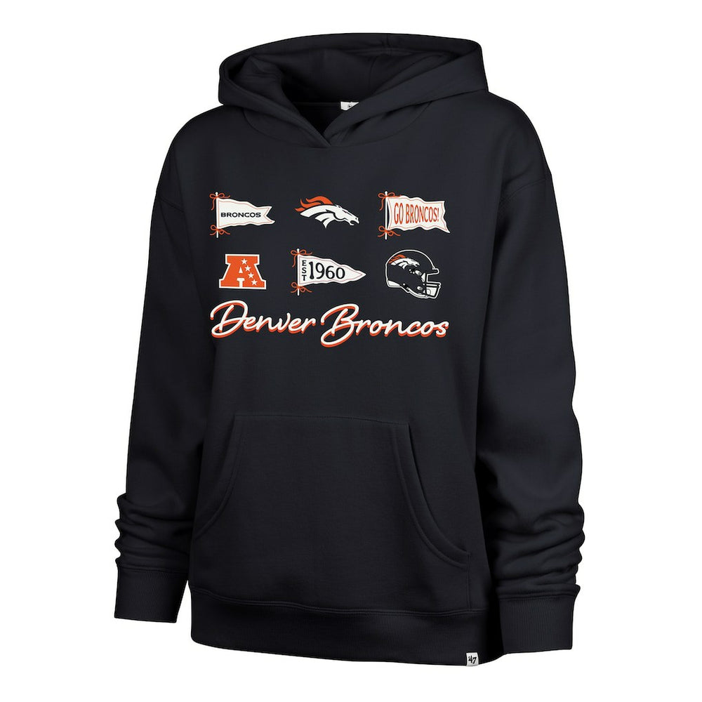47 brand Denver Broncos '47 Women's Bow & Banners Naomi Hoodie Navy