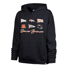 47 brand Denver Broncos '47 Women's Bow & Banners Naomi Hoodie Navy