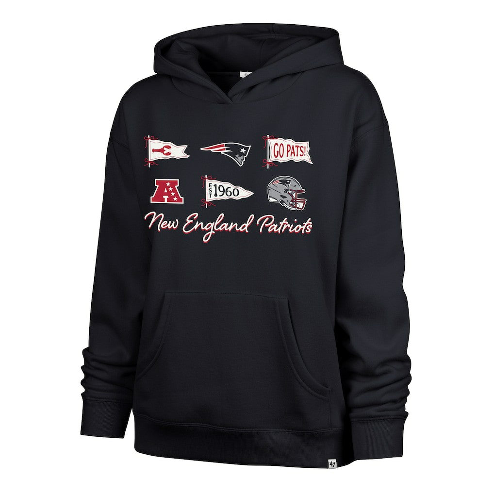 47 brand New England Patriots '47 Women's Bow & Banners Naomi Hoodie Navy
