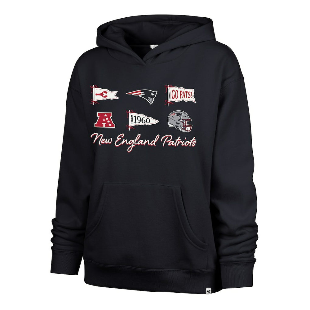 47 brand New England Patriots '47 Women's Bow & Banners Naomi Hoodie Navy