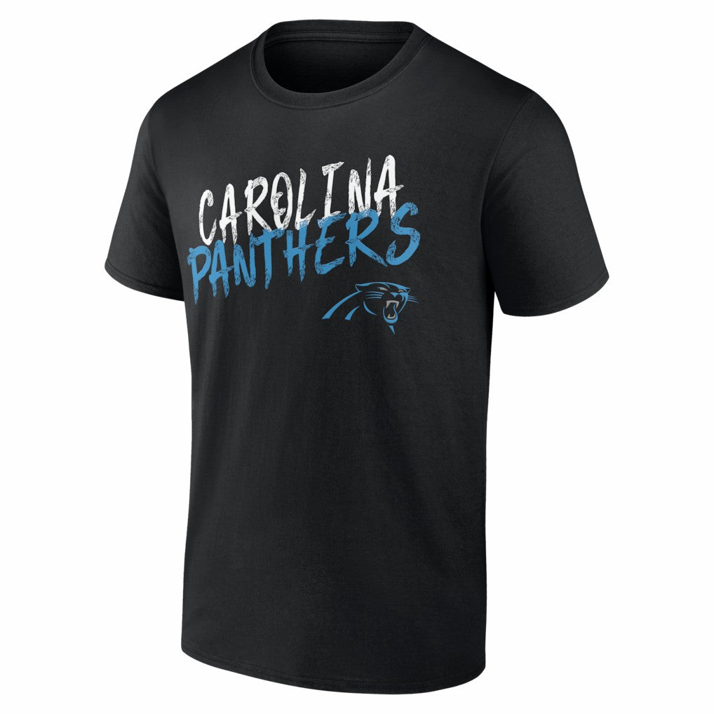 Carolina Panthers Hustle Personalized Name & Number T-Shirt Black