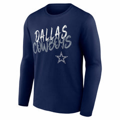 Dallas Cowboys Hustle Personalized Name & Number Long Sleeve T-Shirt Navy
