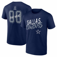 Dallas Cowboys Hustle Personalized Name & Number T-Shirt Navy