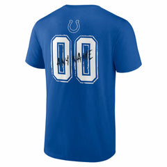 Indianapolis Colts Hustle Personalized Name & Number T-Shirt Royal