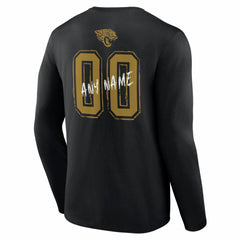 Jacksonville Jaguars Hustle Personalized Name & Number Long Sleeve T-Shirt Black