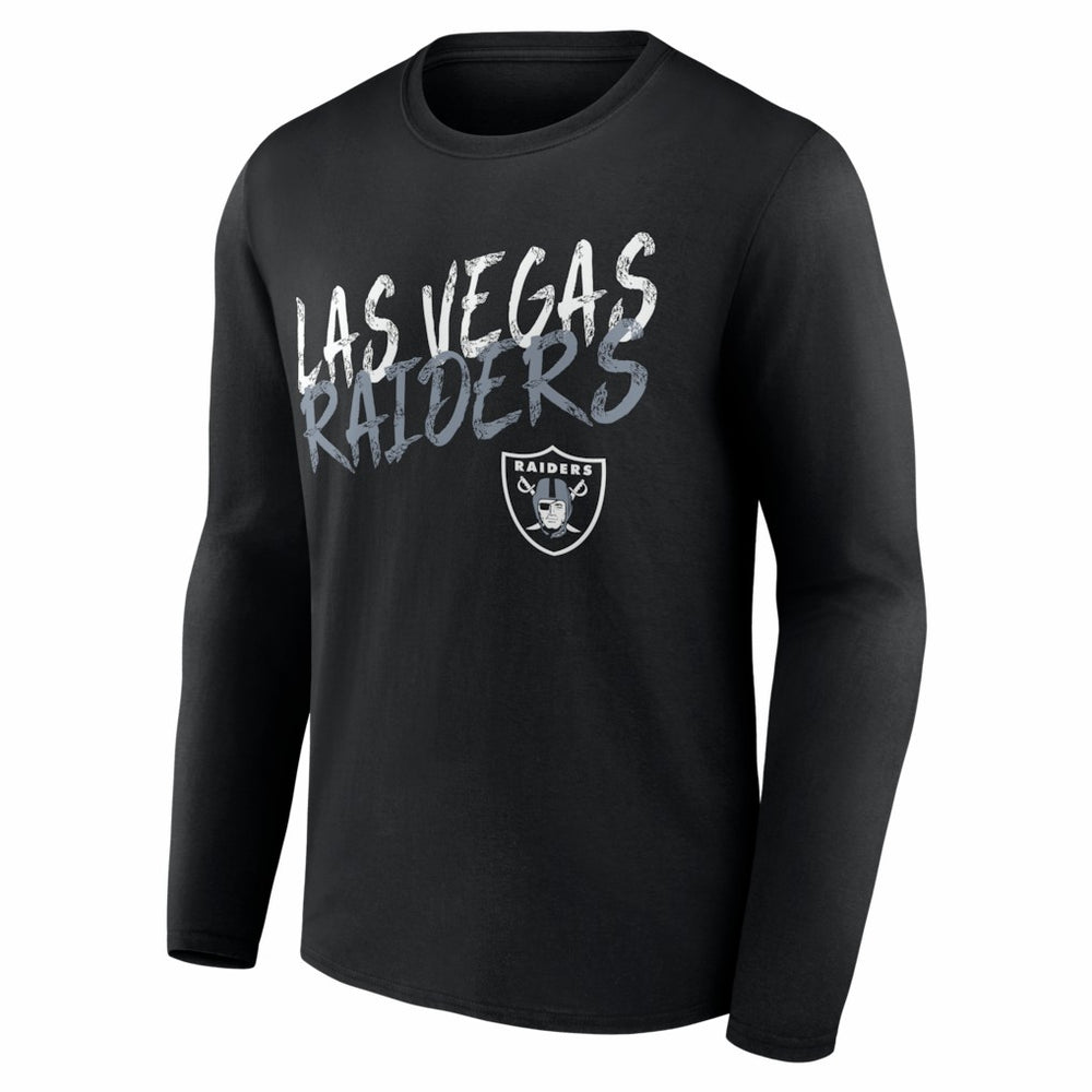 Las Vegas Raiders Hustle Personalized Name & Number Long Sleeve T-Shirt Black