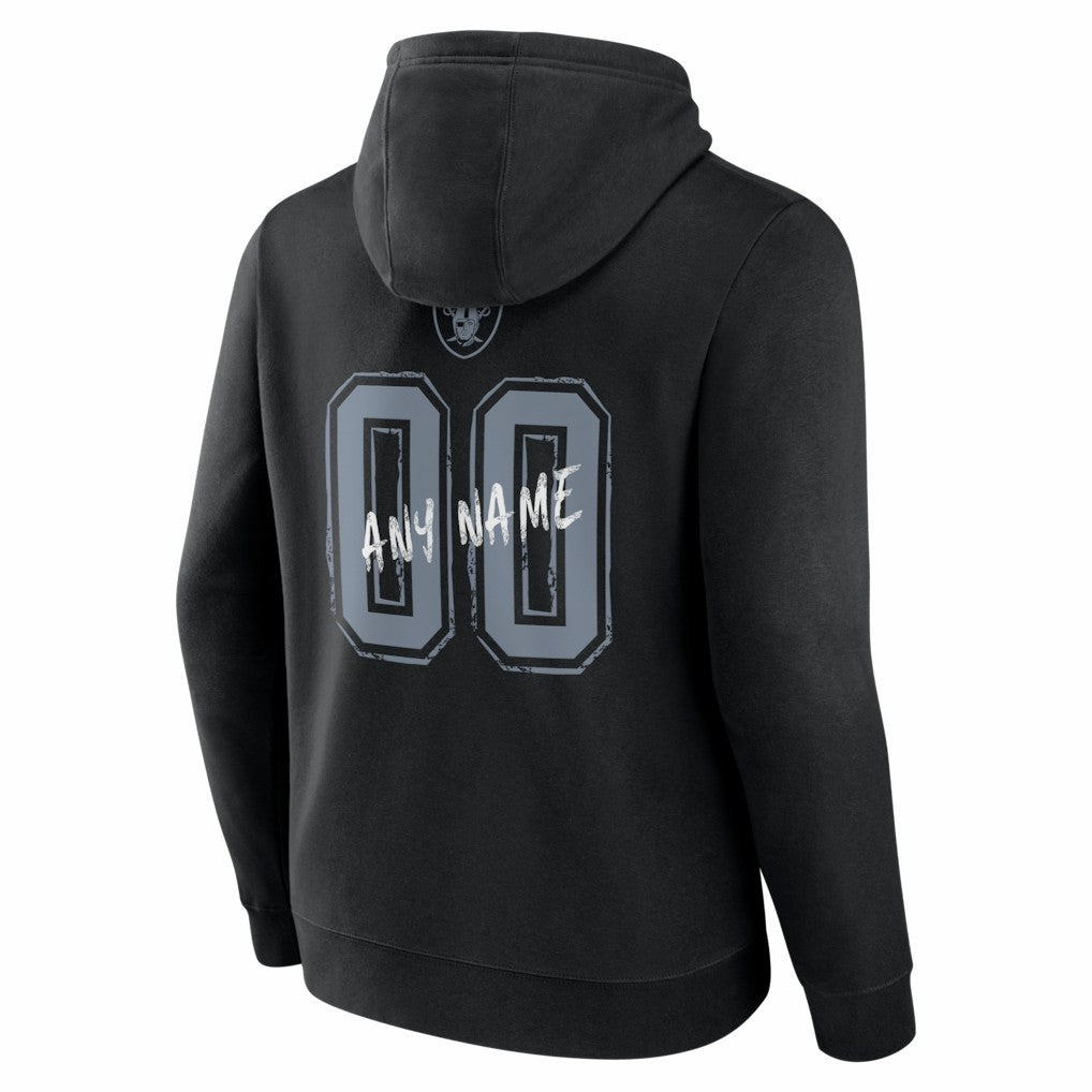 Las Vegas Raiders Hustle Personalized Name & Number Hoodie Black