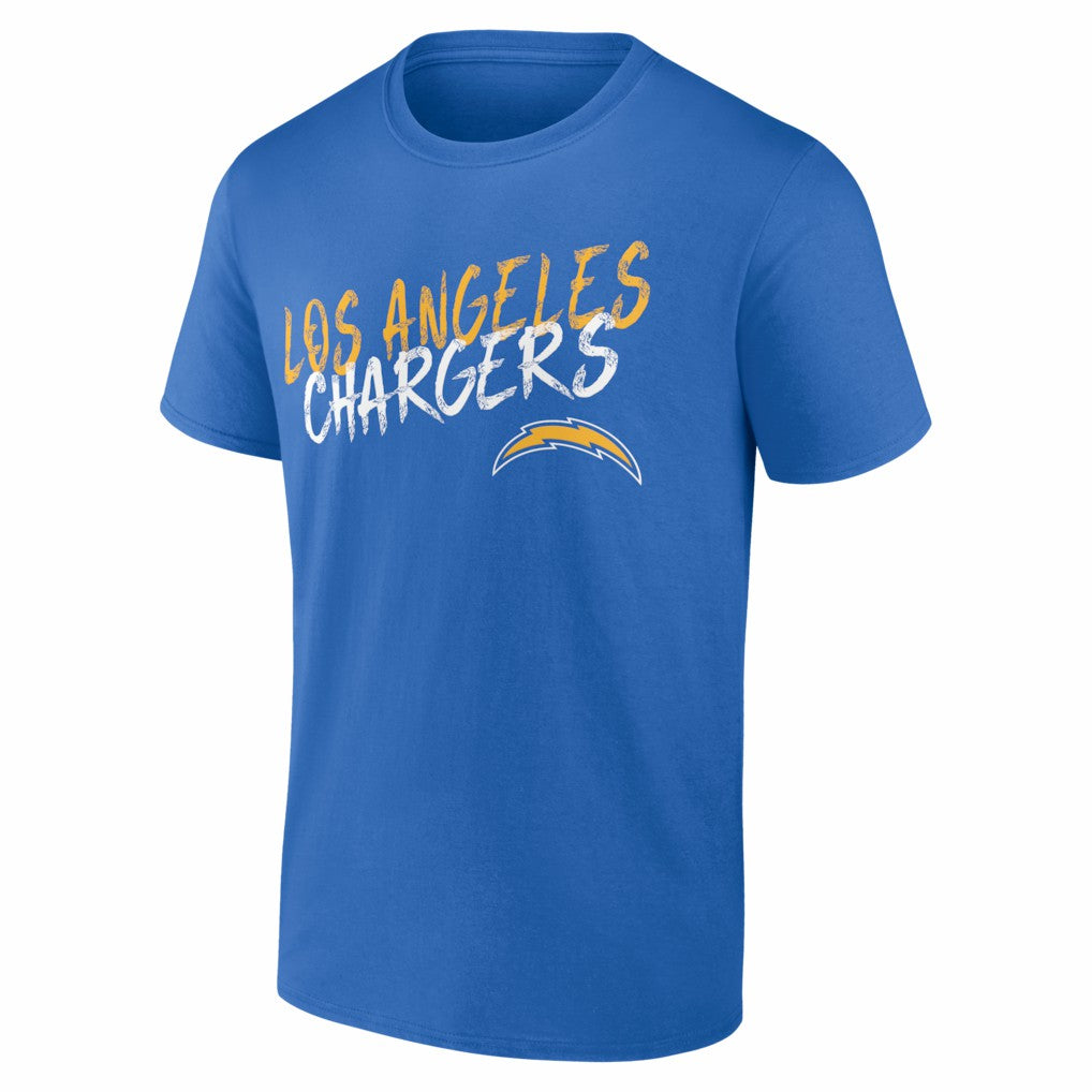 Los Angeles Chargers Hustle Personalized Name & Number T-Shirt Powder Blue