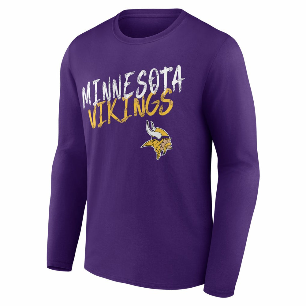 Minnesota Vikings Hustle Personalized Name & Number Long Sleeve T-Shirt Purple