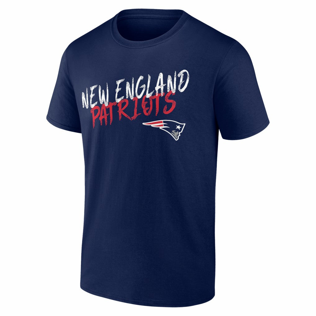 New England Patriots Hustle Personalized Name & Number T-Shirt Navy