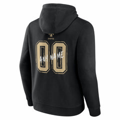 New Orleans Saints Hustle Personalized Name & Number Hoodie Black