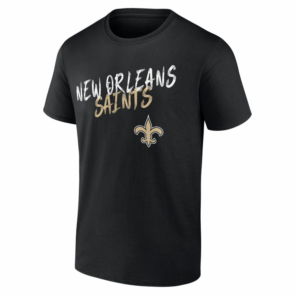 New Orleans Saints Hustle Personalized Name & Number T-Shirt Black
