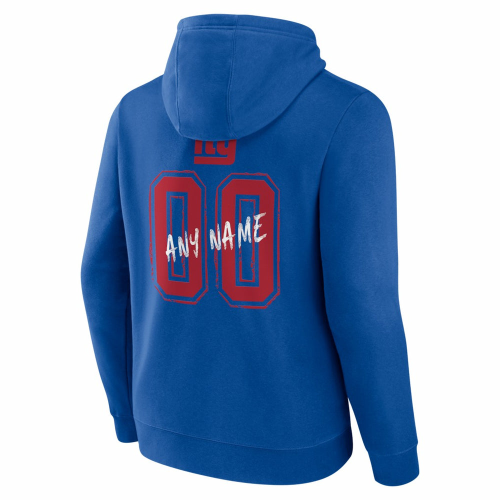 New York Giants Hustle Personalized Name & Number Hoodie Royal