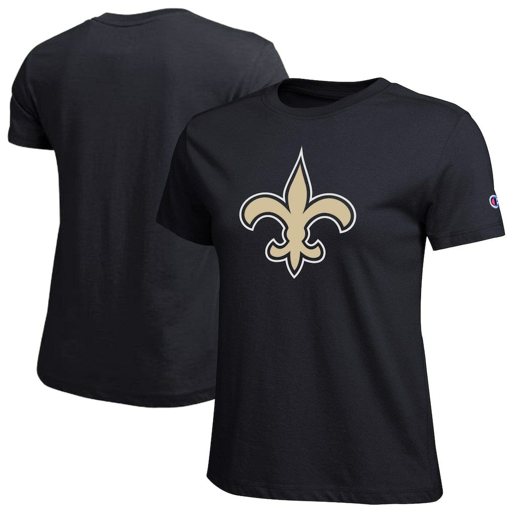 New Orleans Saints Champion Women's Logo T-Shirt Black
