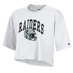 Las Vegas Raiders Champion Women's Boyfriend Cropped T-Shirt White