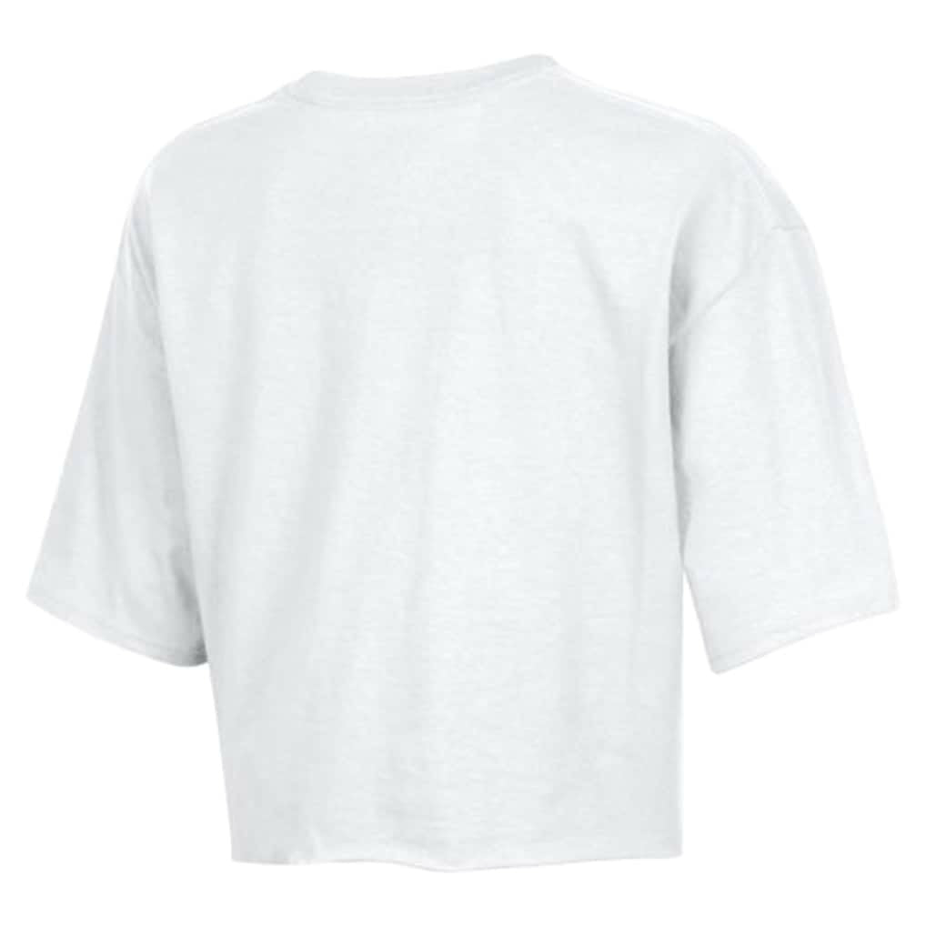 New England Patriots Champion Women's Boyfriend Cropped T-Shirt White
