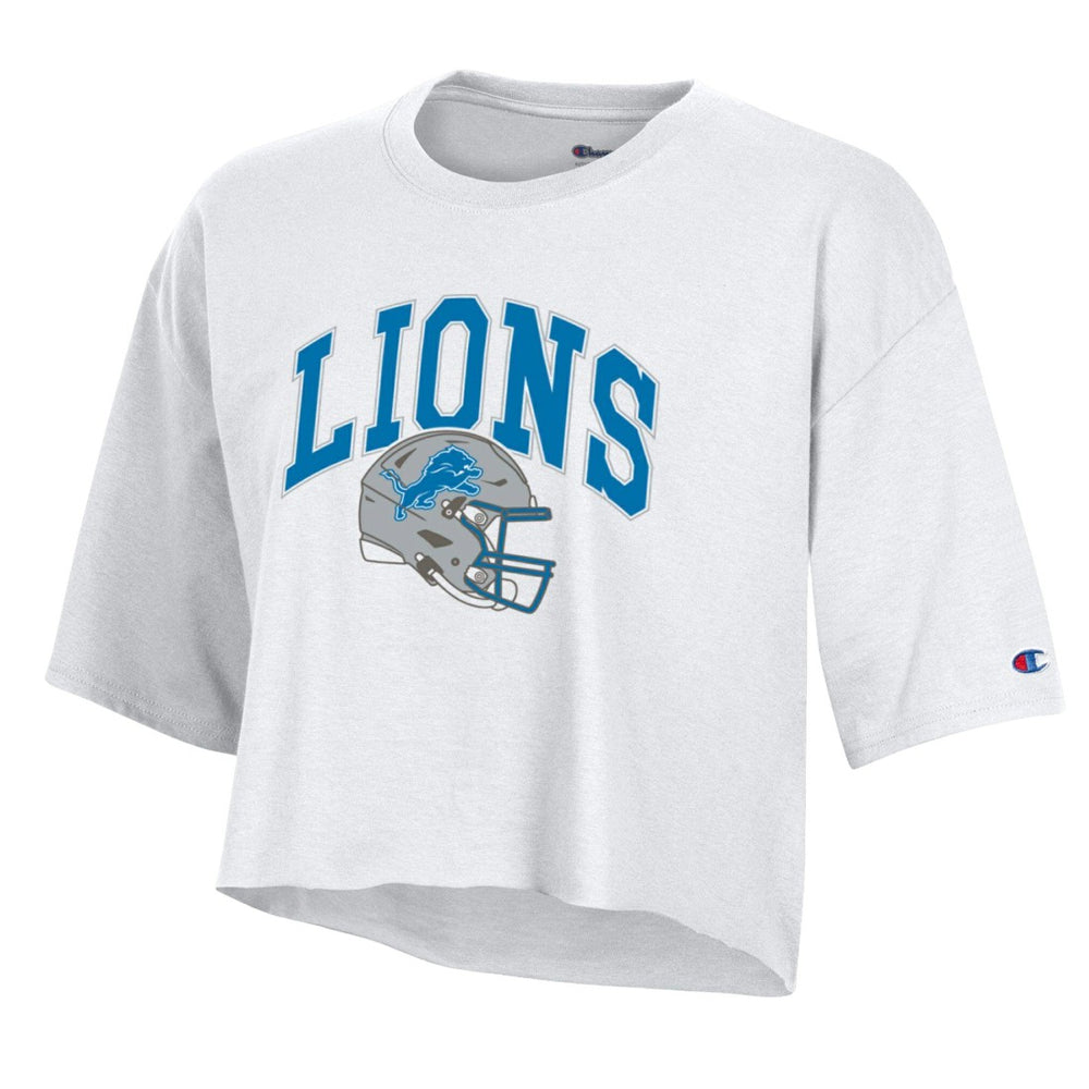 Detroit Lions Champion Women's Boyfriend Cropped T-Shirt White
