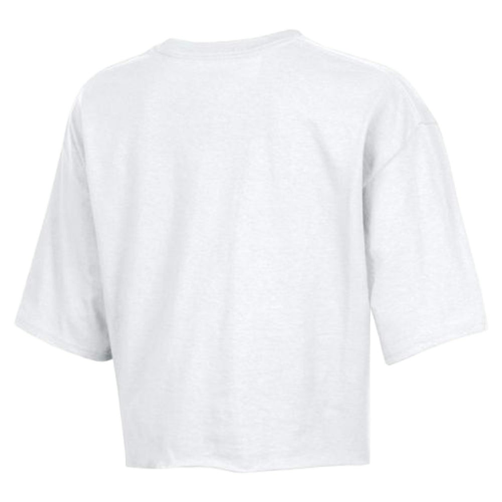 Denver Broncos Champion Women's Boyfriend Cropped T-Shirt White