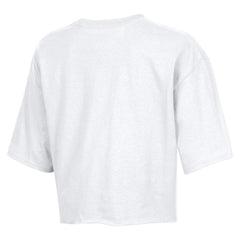 Denver Broncos Champion Women's Boyfriend Cropped T-Shirt White