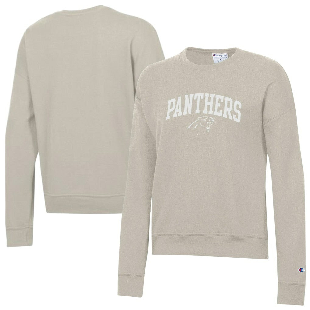 Carolina Panthers Champion Women's Powerblend Cocoa Butter Fleece Sweatshirt Light Brown