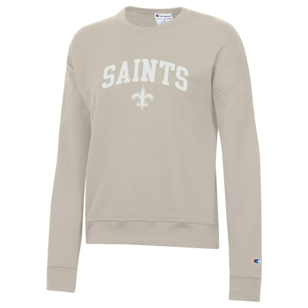 New Orleans Saints Champion Women's Powerblend Cocoa Butter Fleece Sweatshirt Light Brown