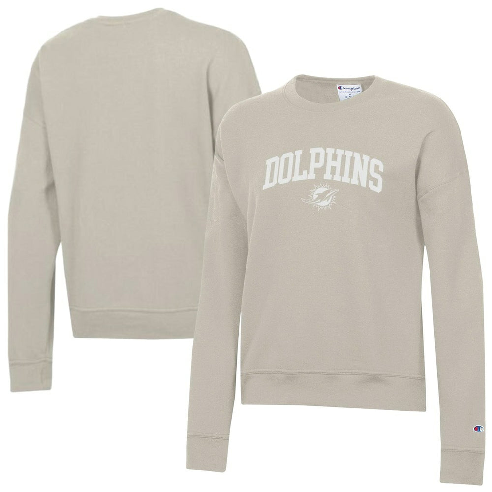 Miami Dolphins Champion Women's Powerblend Cocoa Butter Fleece Sweatshirt Light Brown