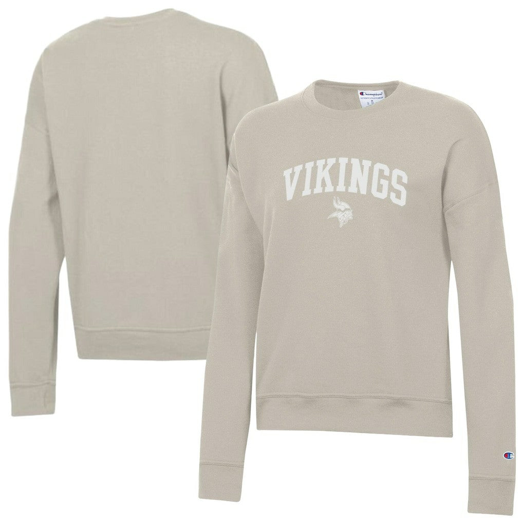 Minnesota Vikings Champion Women's Powerblend Cocoa Butter Fleece Sweatshirt Light Brown