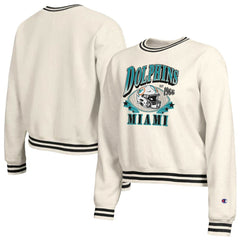 Miami Dolphins Champion Women's Reverse Weave Fleece Sweatshirt Cream