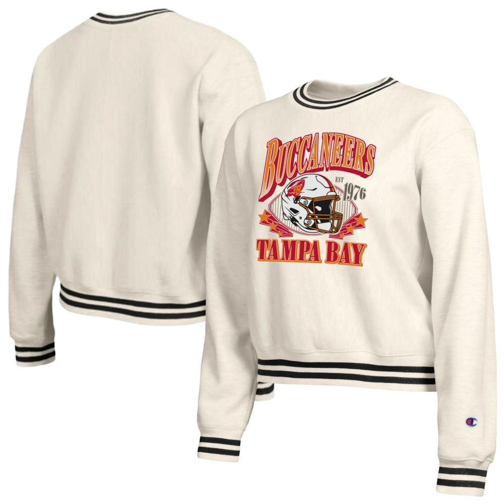 Tampa Bay Buccaneers Champion Women's Reverse Weave Fleece Sweatshirt Cream