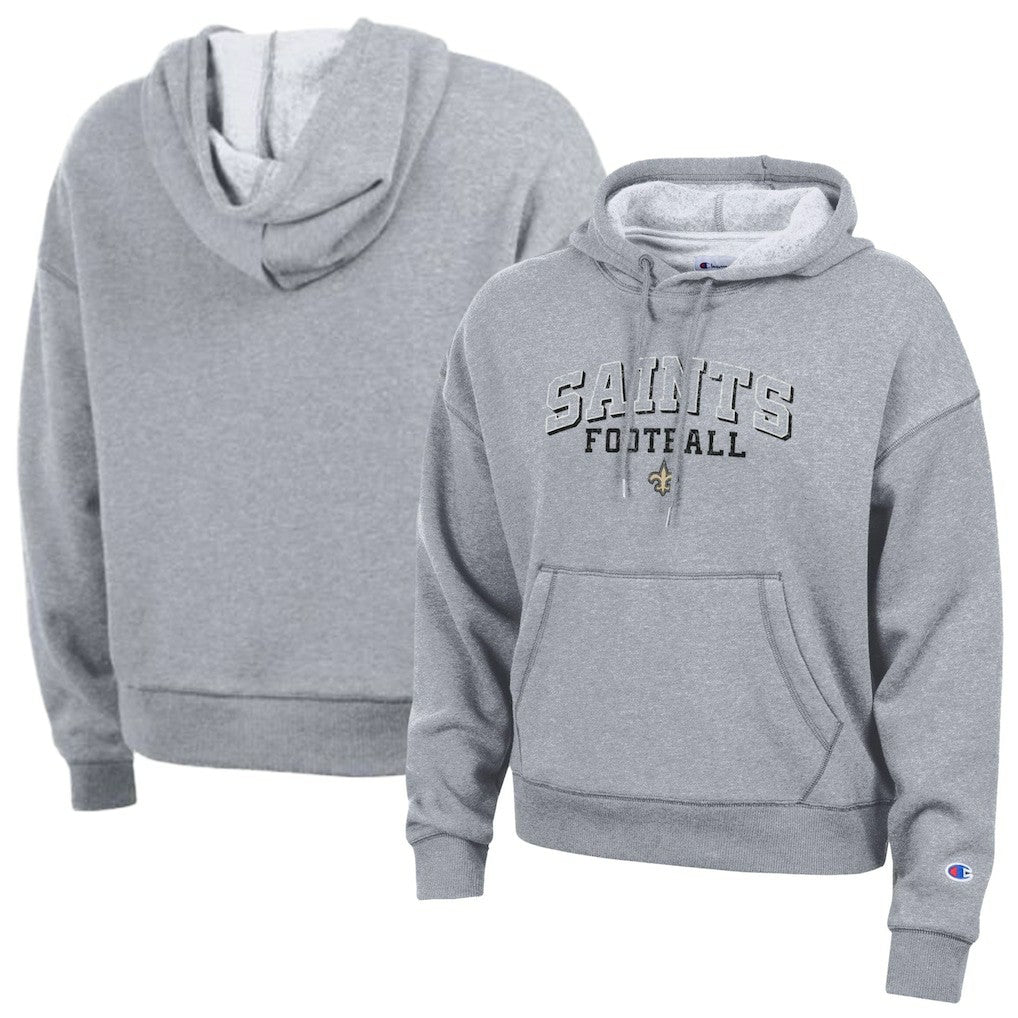 New Orleans Saints Champion Women's Triumph Tri-Blend Hoodie Gray