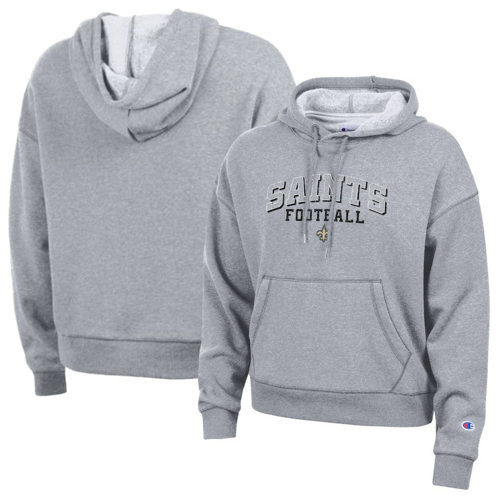 New Orleans Saints Champion Women's Triumph Tri-Blend Hoodie Gray