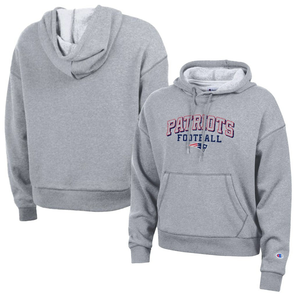 New England Patriots Champion Women's Triumph Tri-Blend Hoodie Gray