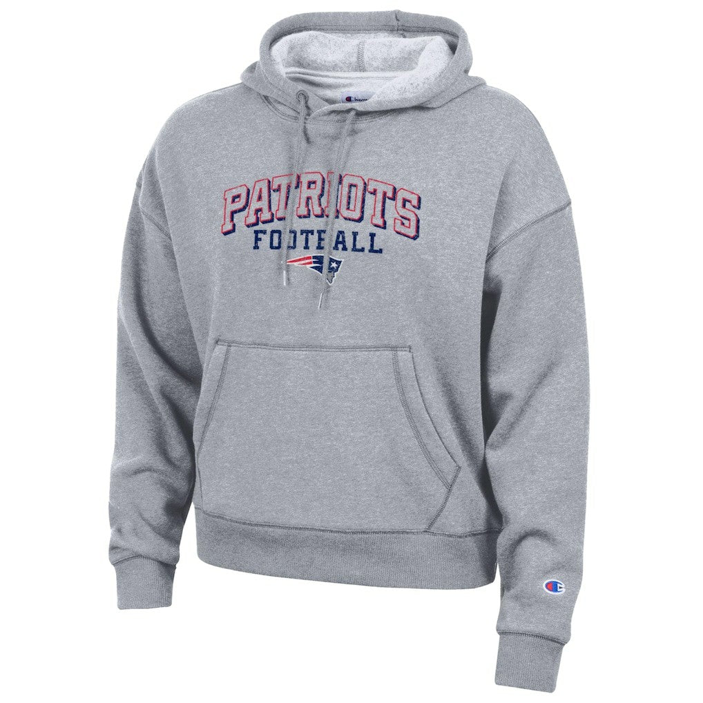 New England Patriots Champion Women's Triumph Tri-Blend Hoodie Gray