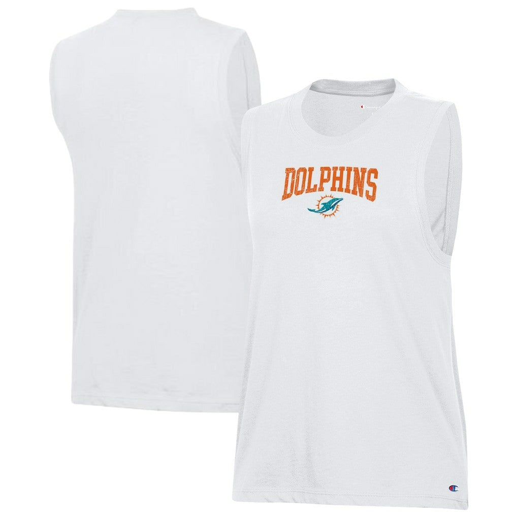 Miami Dolphins Champion Women's Muscle Tank Top White