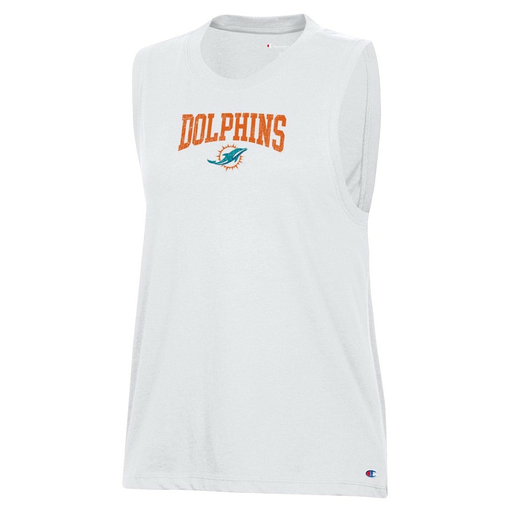 Miami Dolphins Champion Women's Muscle Tank Top White