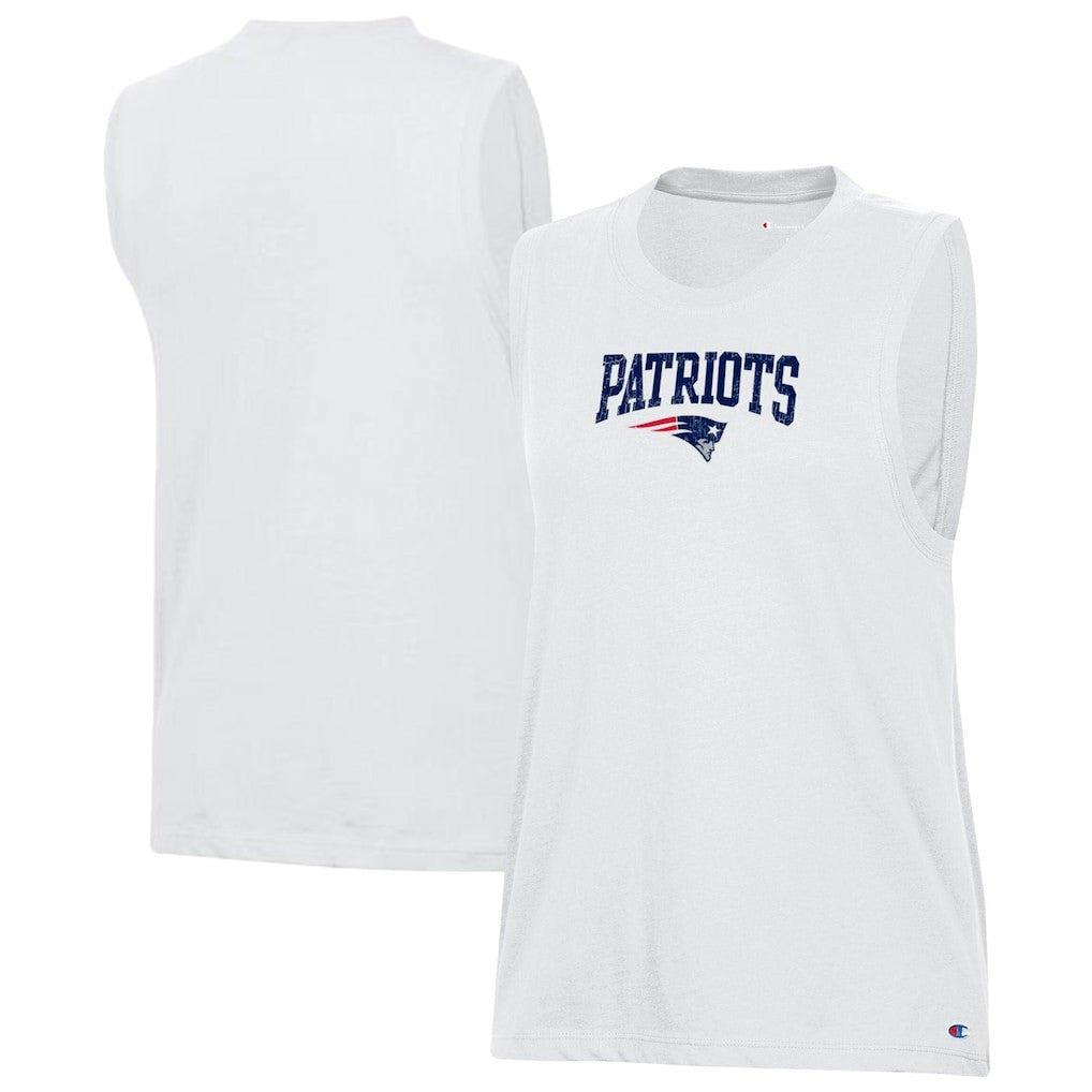 New England Patriots Champion Women's Muscle Tank Top White